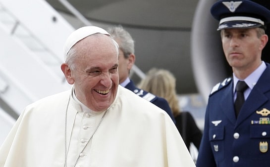 El papa Francisco, a su llegada a Brasil / Foto: Ministerio de Defensa de Brasil